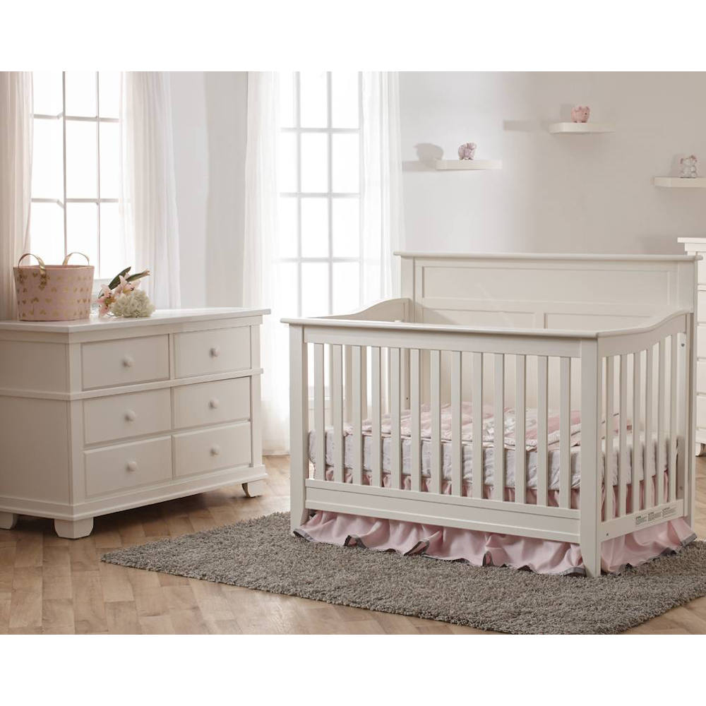 Torino Napoli Flat Convertible Crib + Dresser Bundle