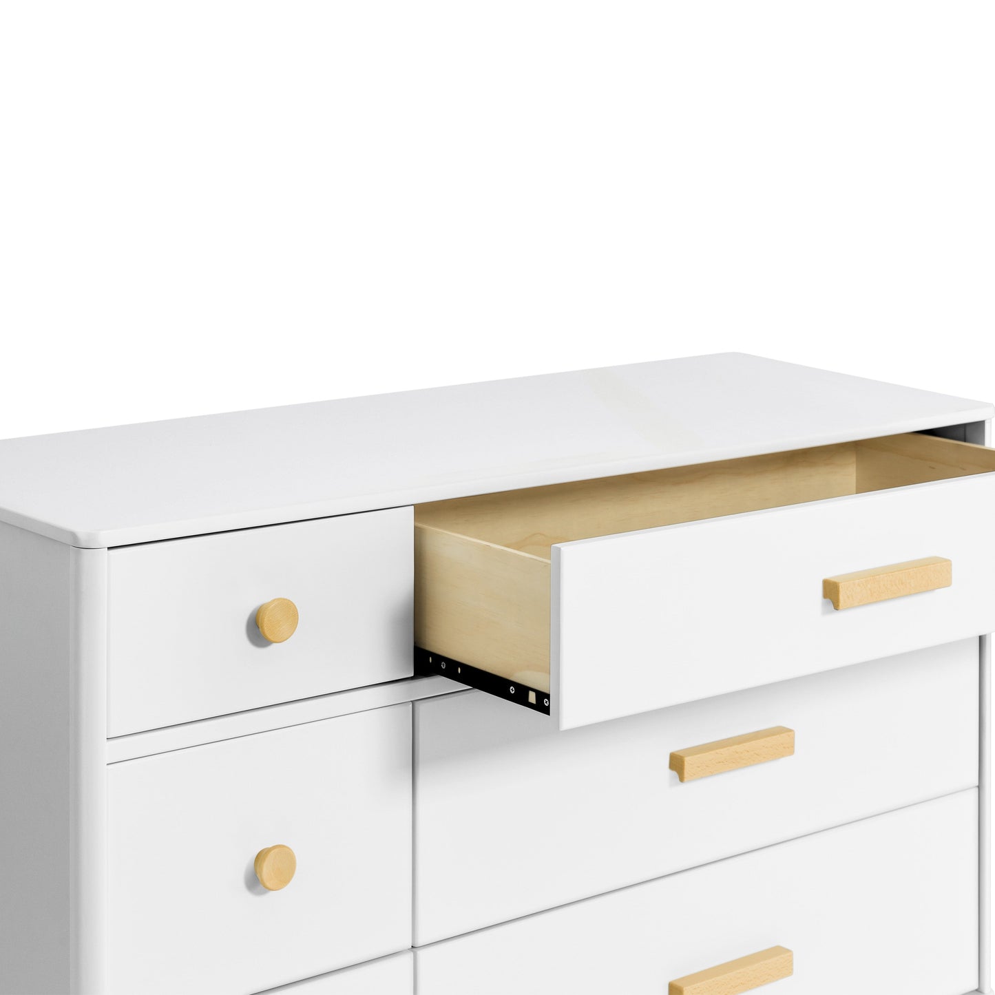 M9016WN,Lolly 6-Drawer Double Dresser Assembled in White/Natural