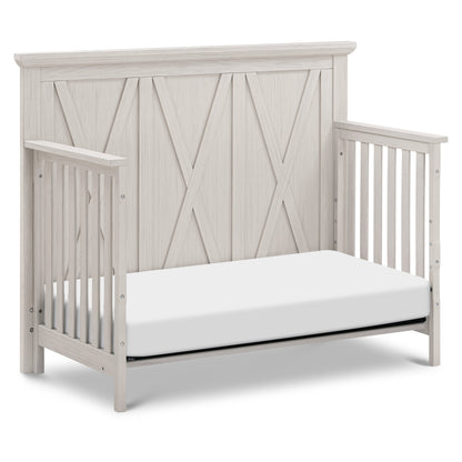 B14501WDF,Emory Farmhouse 4-in-1 Convertible Crib in White Driftwood