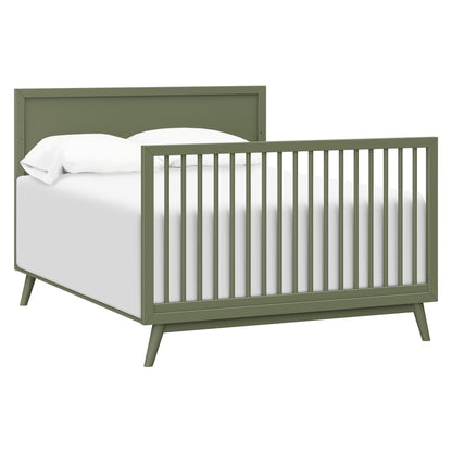 M15901OL,Palma Mid-Century 4-in-1 Convertible Crib w/Toddler Bed Conversion in Olive
