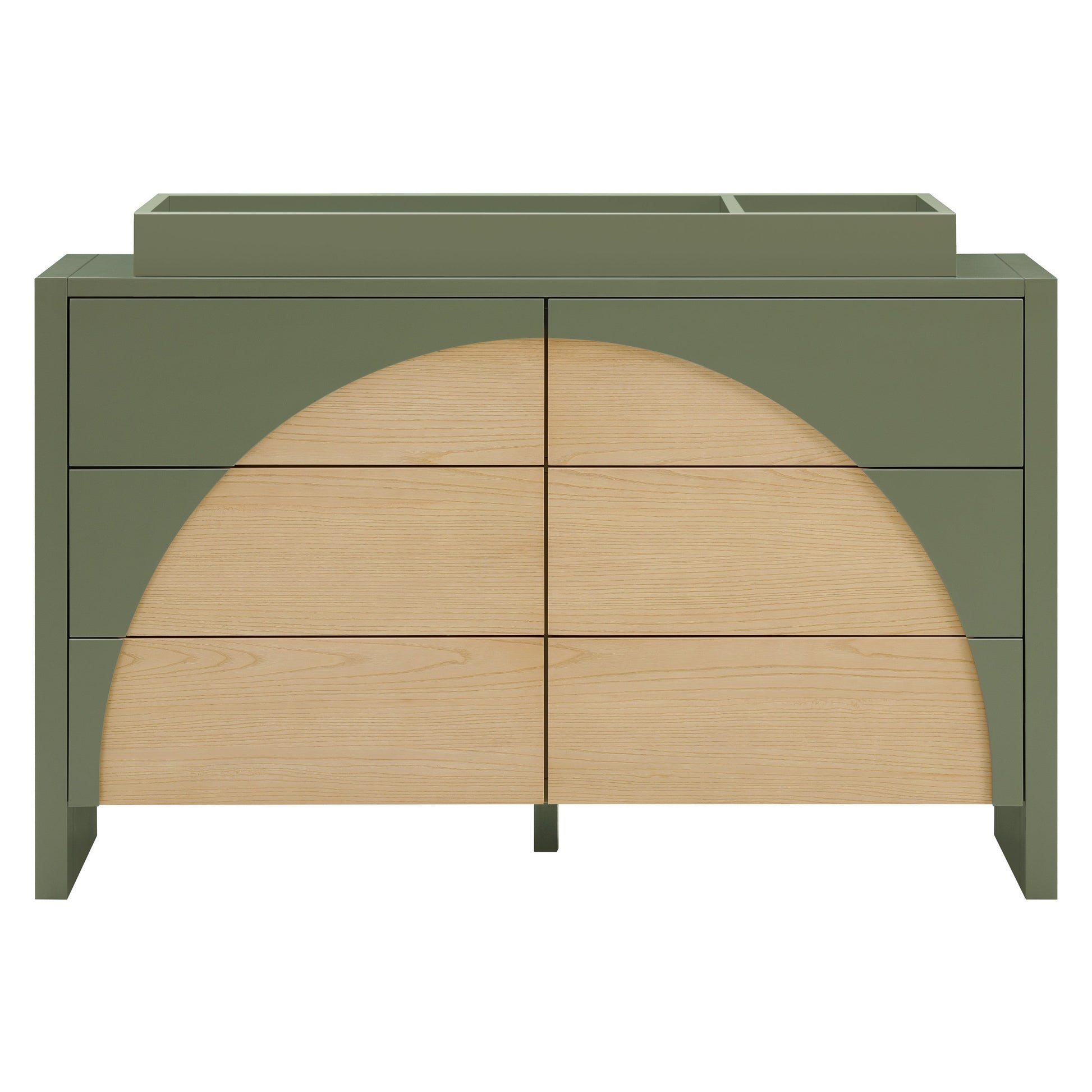 M30216OLSH,Moab 6-Drawer Assembled Dresser in Olive/Ash