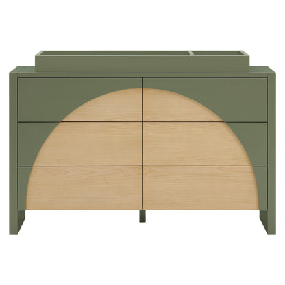 M30216OLSH,Moab 6-Drawer Assembled Dresser in Olive/Ash