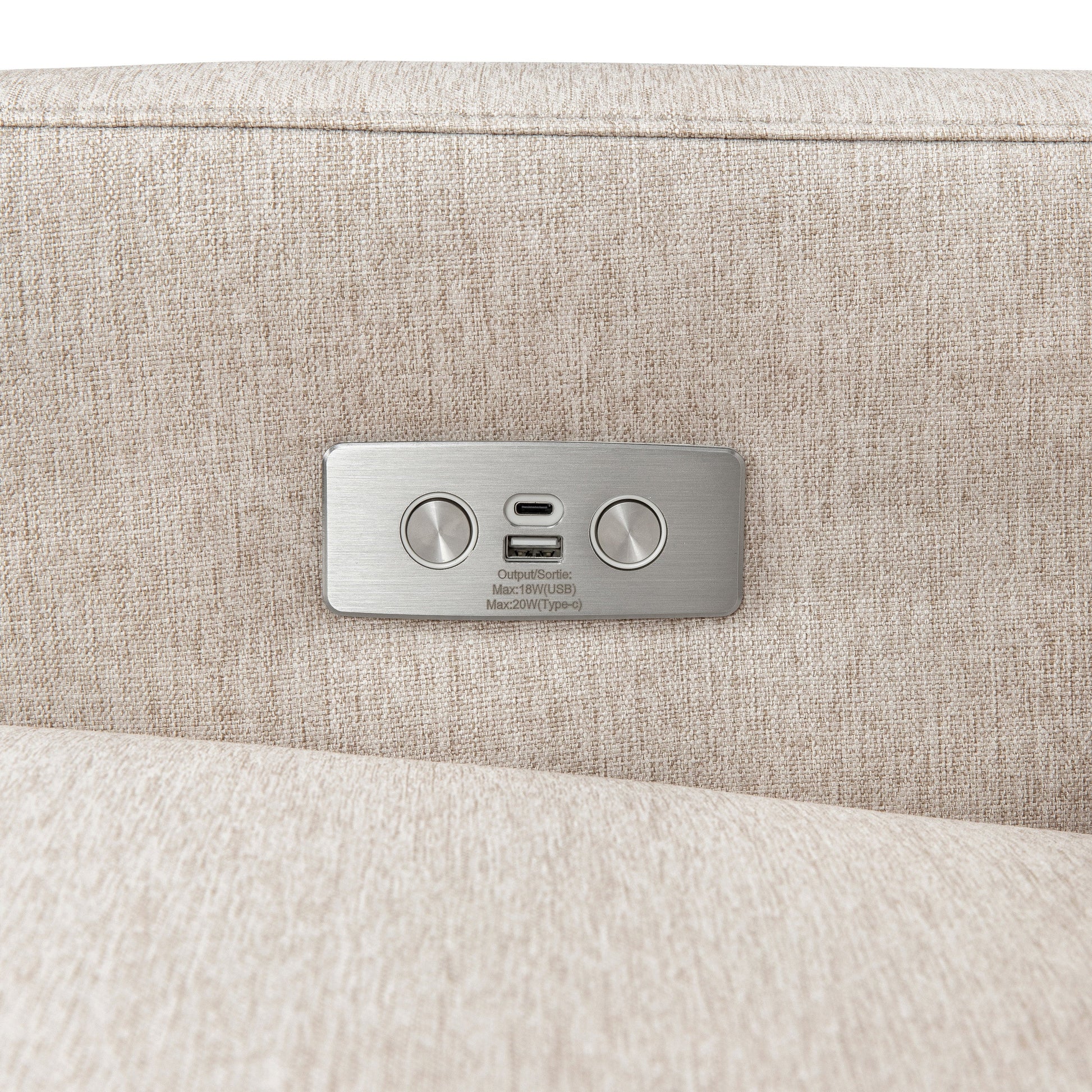 M23085PBEW,Sigi Glider Recliner w/ Electronic Control and USB in Performance Beach Eco-Weave