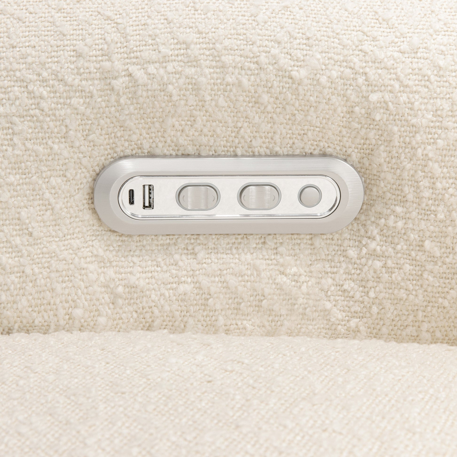 M17186PWB,Willa Plus Power Glider Recliner w/ Power Headrest in Performance Ivory Boucle