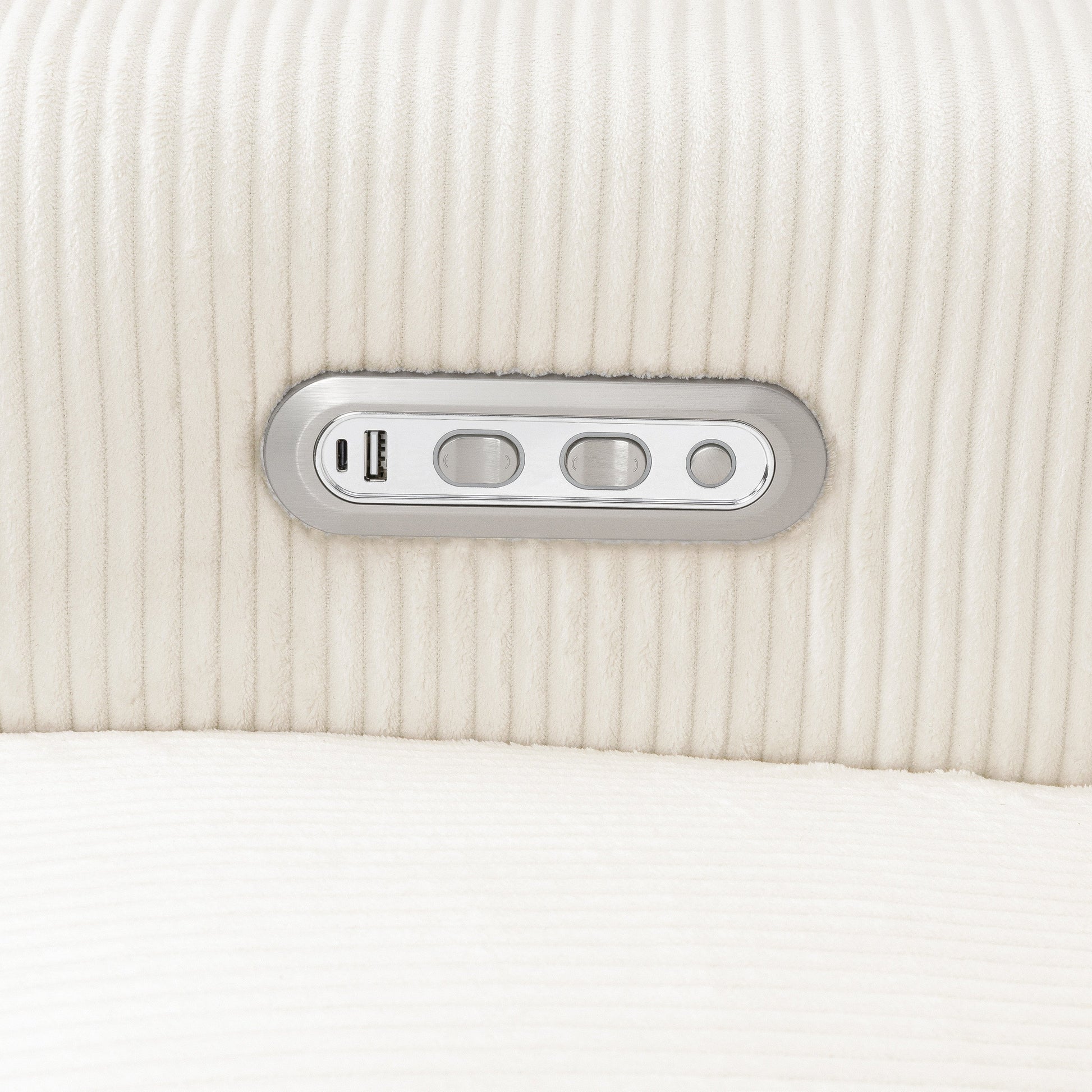 B17186YC,Willa Plus Power Glider Recliner w/ Power Headrest in Ivory Corduroy