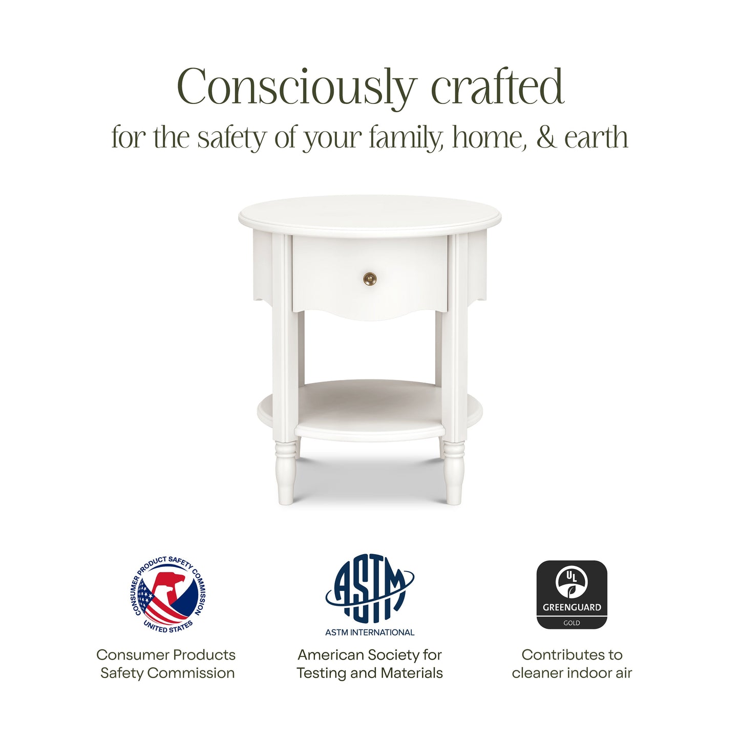 M7160RW,Liberty Assembled Nightstand in Warm White