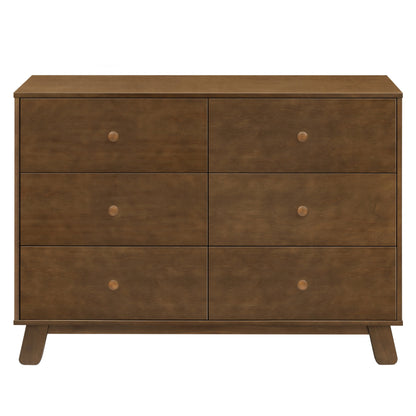 M32526NL,Hudson Modern 6-Drawer Assembled Double Dresser in Natural Walnut