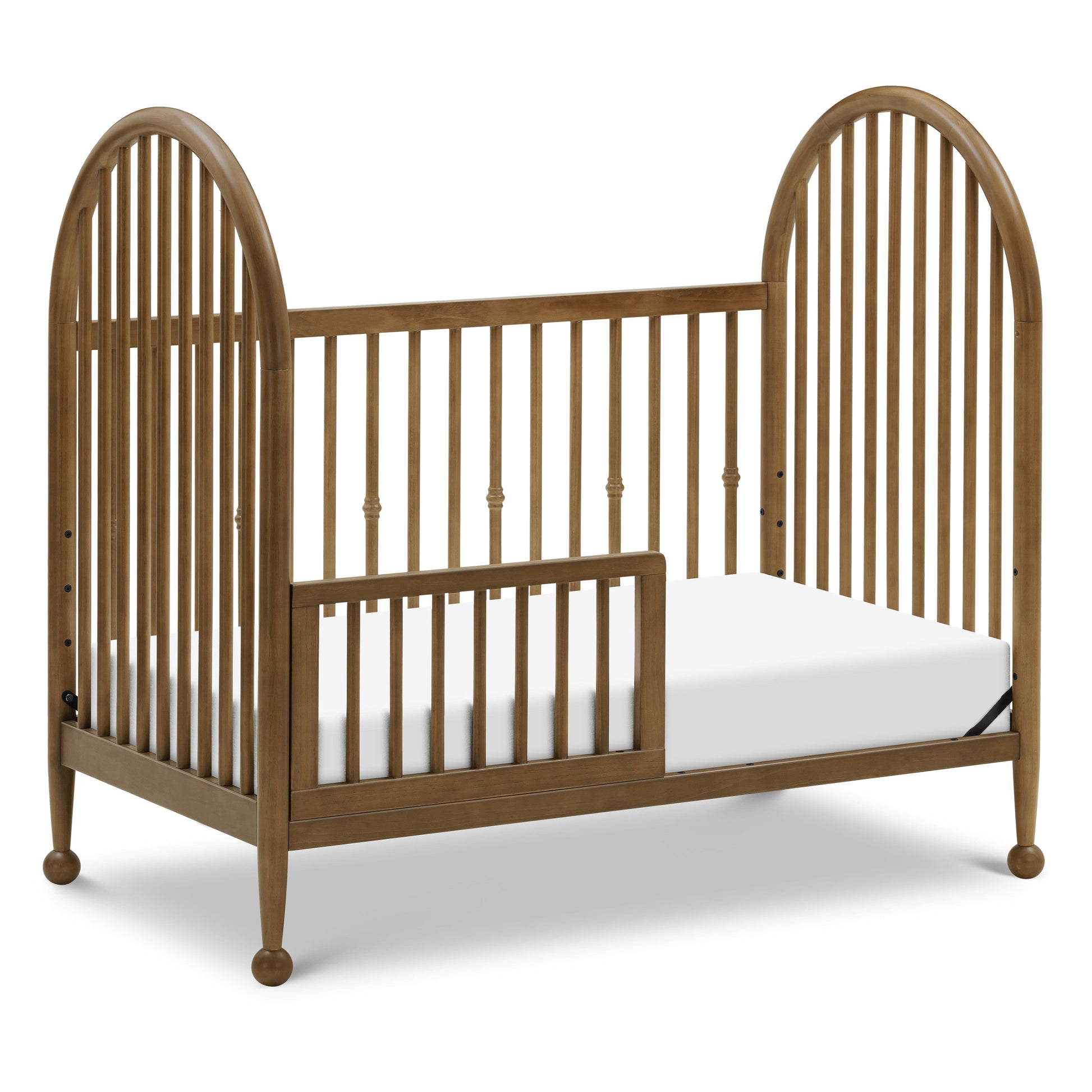 M31401NL,Alouette 3-in-1 Convertible Spindle Crib in Natural Walnut