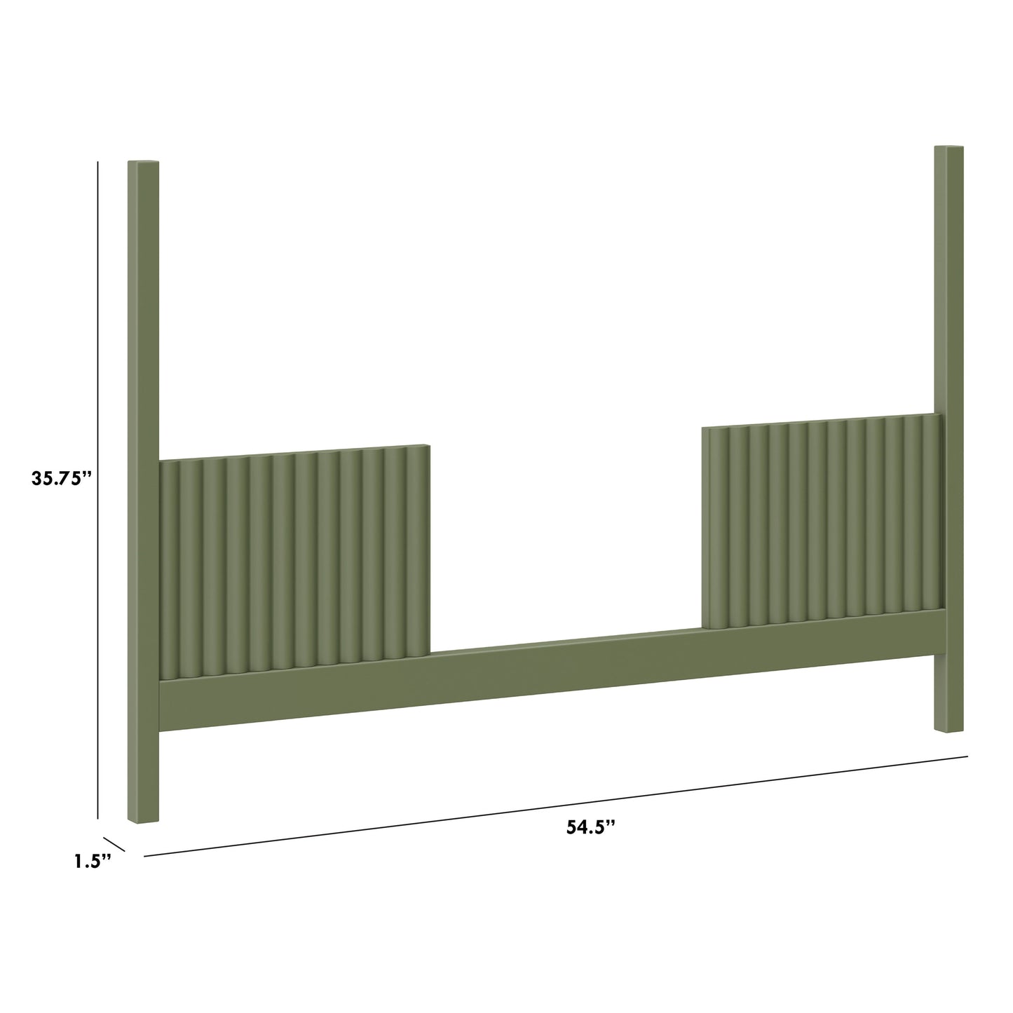 M30299OL,Moab Toddler Bed Conversion Kit in Olive