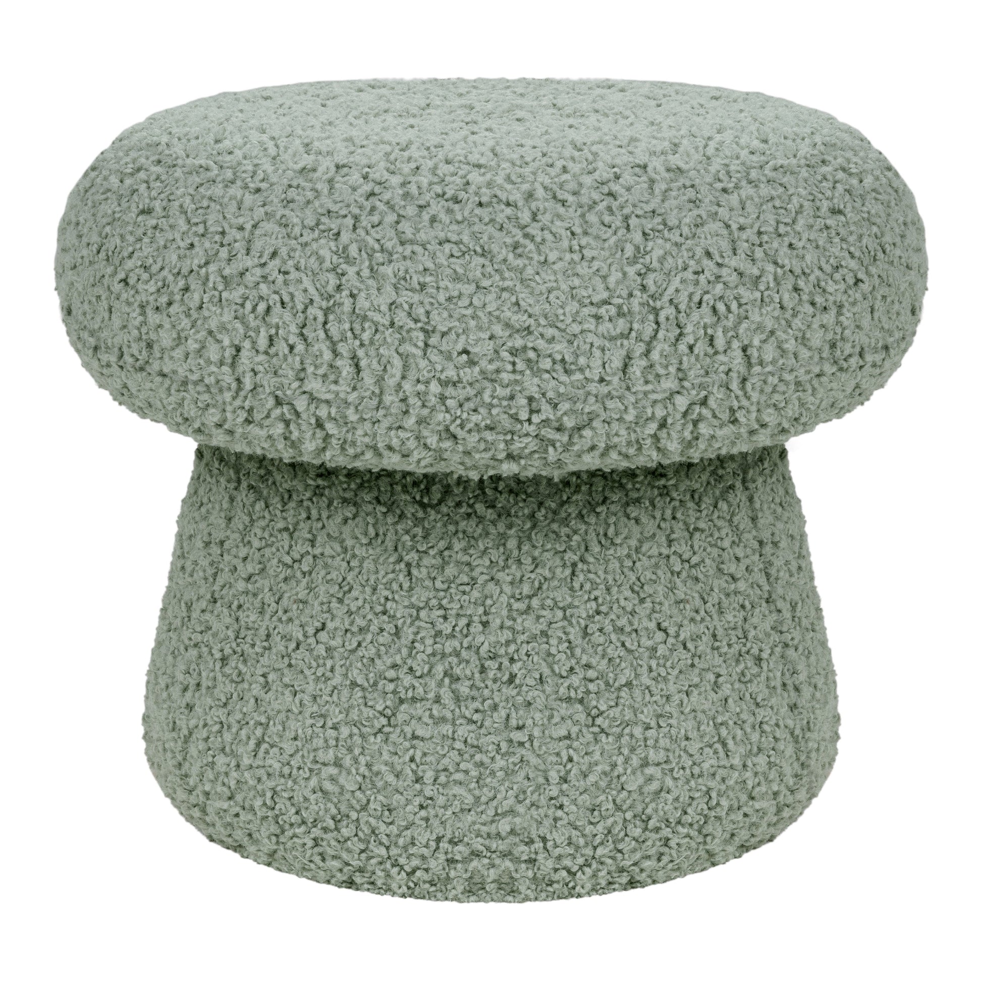 M31685ST,Mushroom Pouf in Sage Teddy Loop