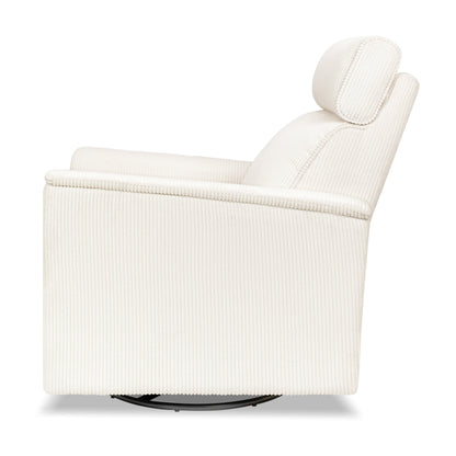 B17186YC,Willa Plus Power Glider Recliner w/ Power Headrest in Ivory Corduroy