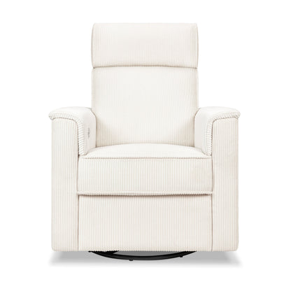 B17186YC,Willa Plus Power Glider Recliner w/ Power Headrest in Ivory Corduroy