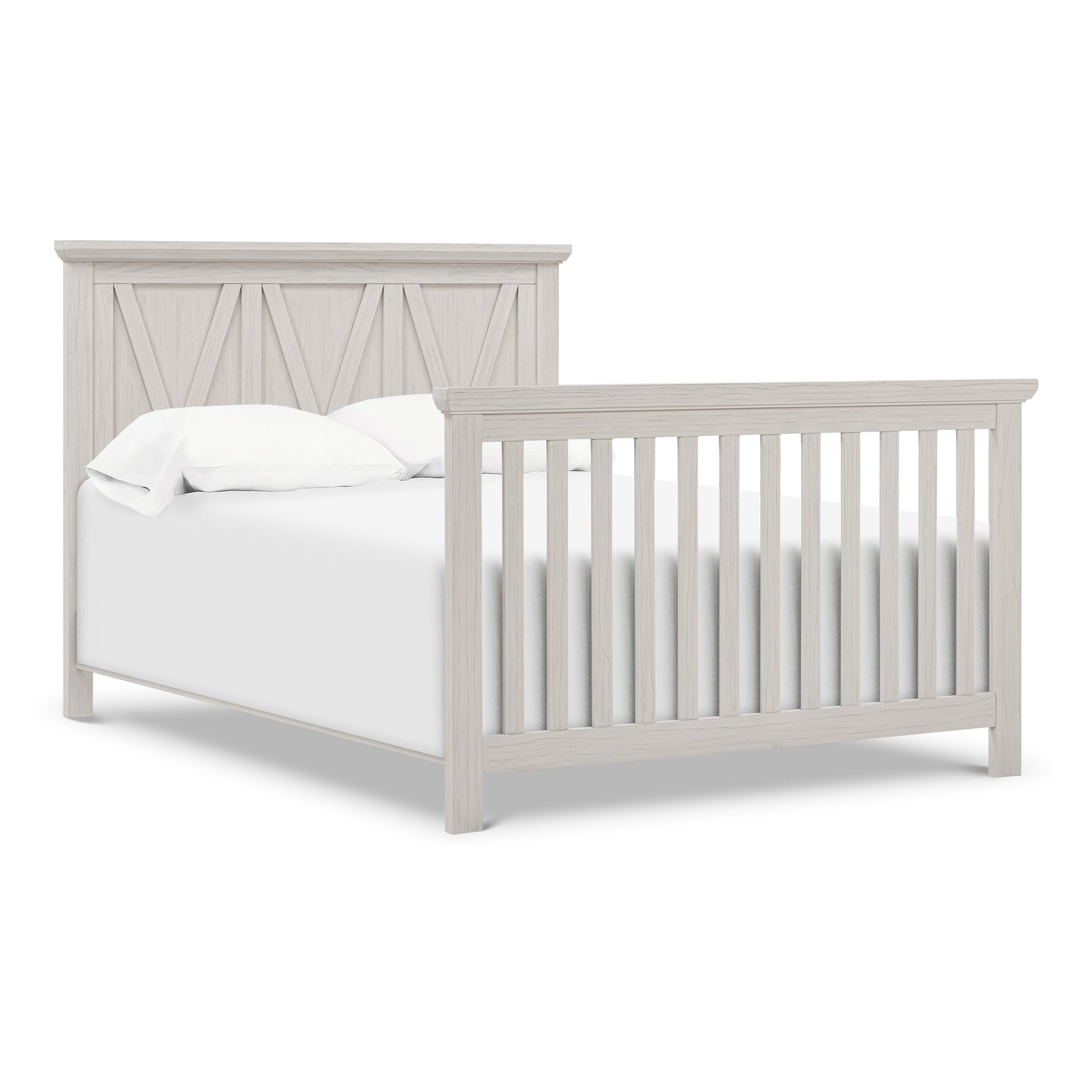 B14501WDF,Emory Farmhouse 4-in-1 Convertible Crib in White Driftwood