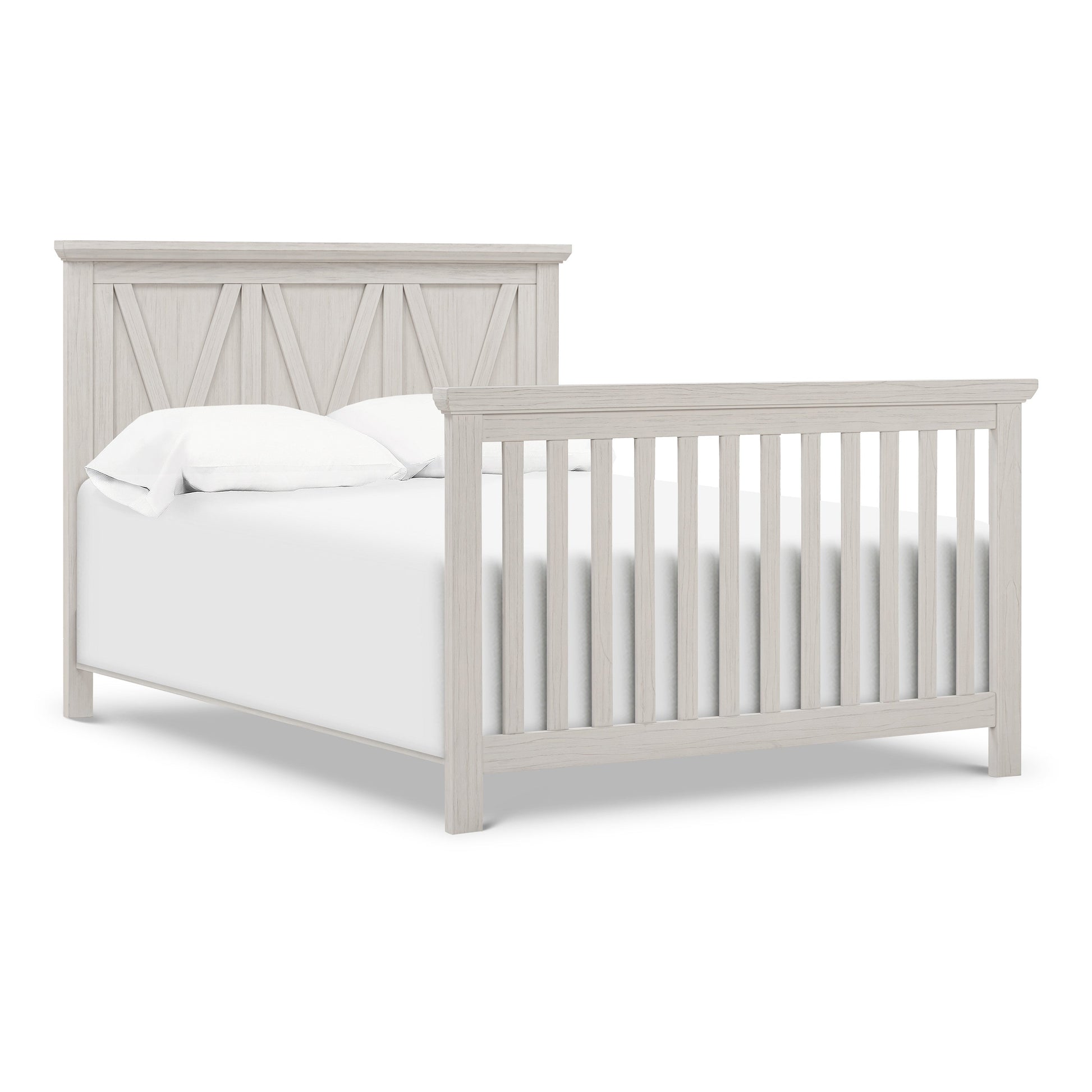 B14501WDF,Emory Farmhouse 4-in-1 Convertible Crib in White Driftwood