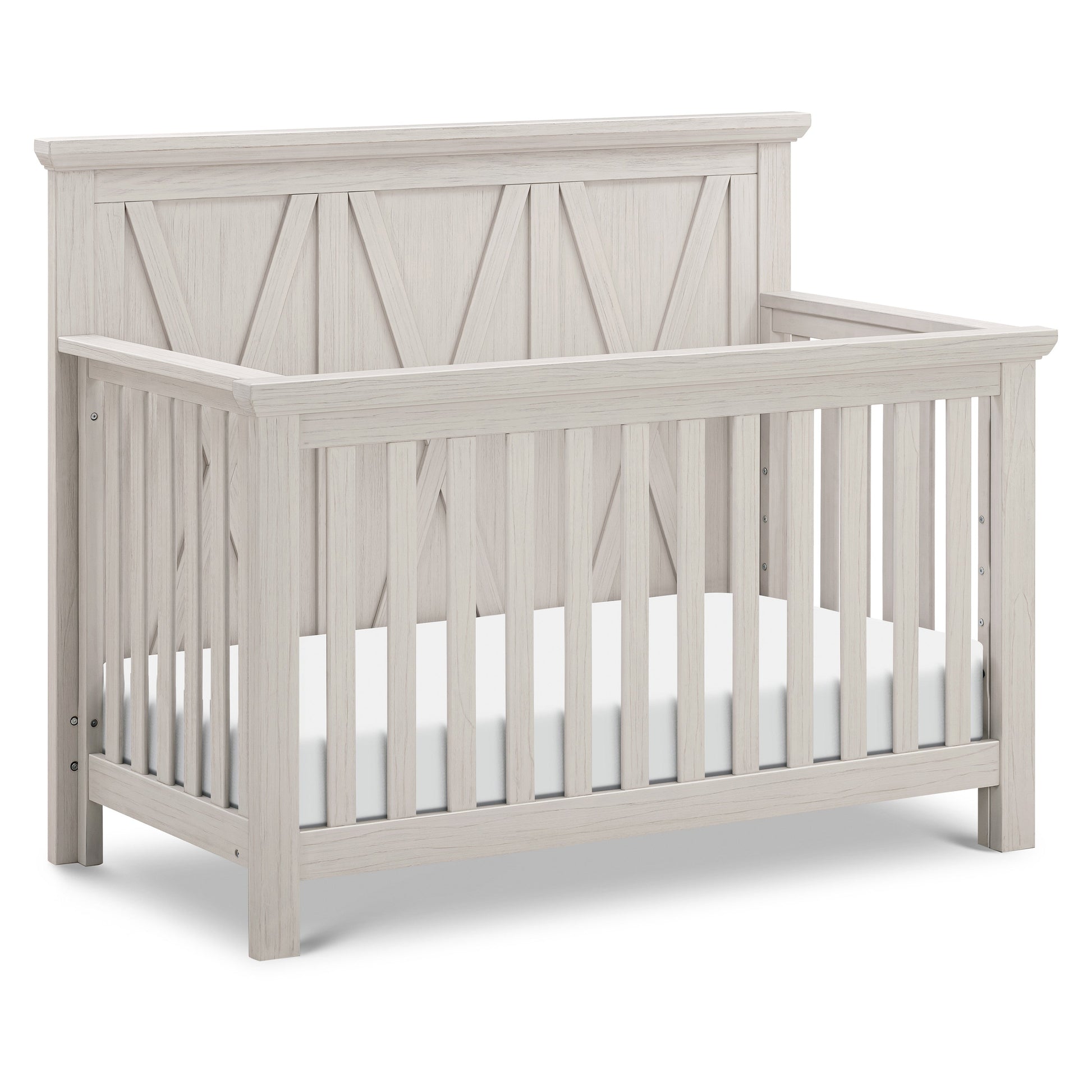 B14501WDF,Emory Farmhouse 4-in-1 Convertible Crib in White Driftwood
