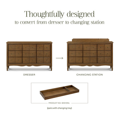 M7128NL,Liberty 9-Drawer Assembled Dresser in Natural Walnut
