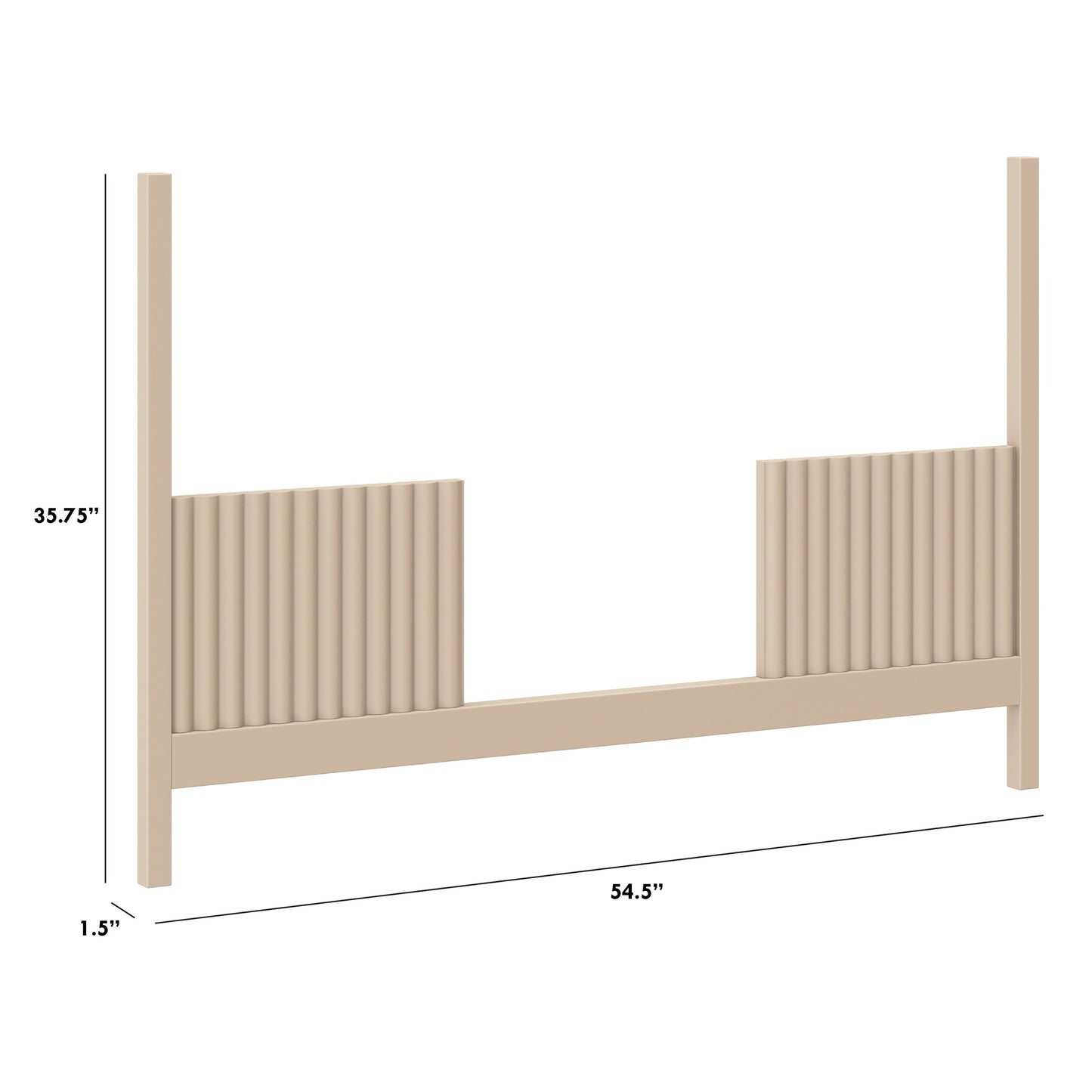 M30299TPE,Moab Toddler Bed Conversion Kit in Taupe