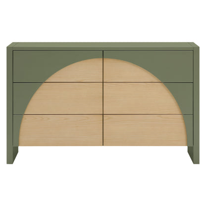 M30216OLSH,Moab 6-Drawer Assembled Dresser in Olive/Ash