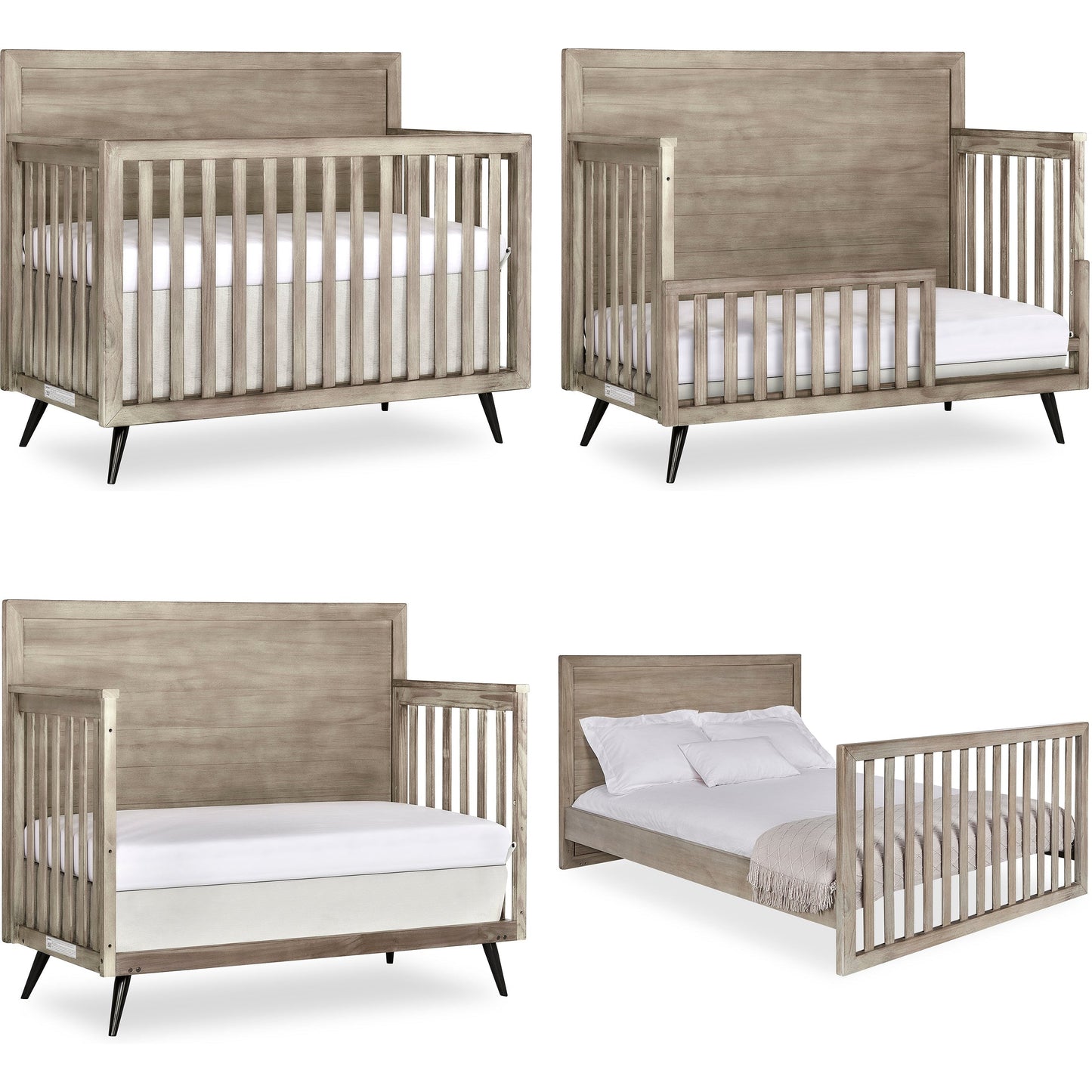 Mid-Century Modern Convertible Crib