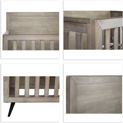 Mid-Century Modern Convertible Crib