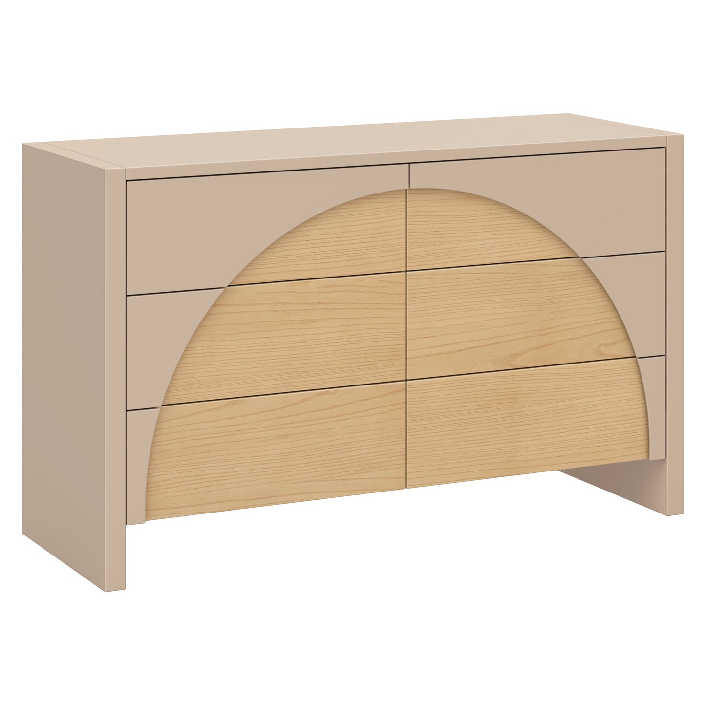 M30216TPESH,Moab 6-Drawer Assembled Dresser in Taupe/Ash