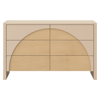 M30216TPESH,Moab 6-Drawer Assembled Dresser in Taupe/Ash
