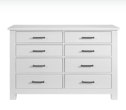 Windsor 8 Drawer Dresser (Weathered White)