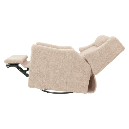 M11283CSG,Kiwi Deluxe Power Glider Recliner w/Heat&Massage in Chai Shearling