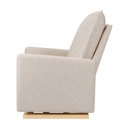 M20984PBEWLB,Cali Pillowback Chair and a Half Glider in Performance Beach Eco-Weave w/ Light Wood Base