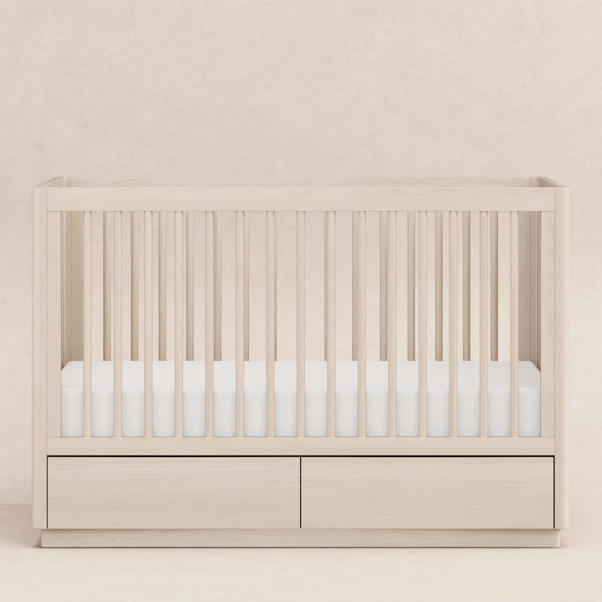 M21601NX,Bento 3-in-1 Convertible Storage Crib w/Toddler Bed Conversion Kit in Washed Natural