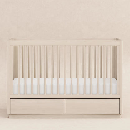 M21601NX,Bento 3-in-1 Convertible Storage Crib w/Toddler Bed Conversion Kit in Washed Natural