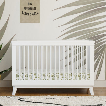 M5801W,Scoot 3-in-1 Convertible Crib w/Toddler Bed Conversion Kit in White