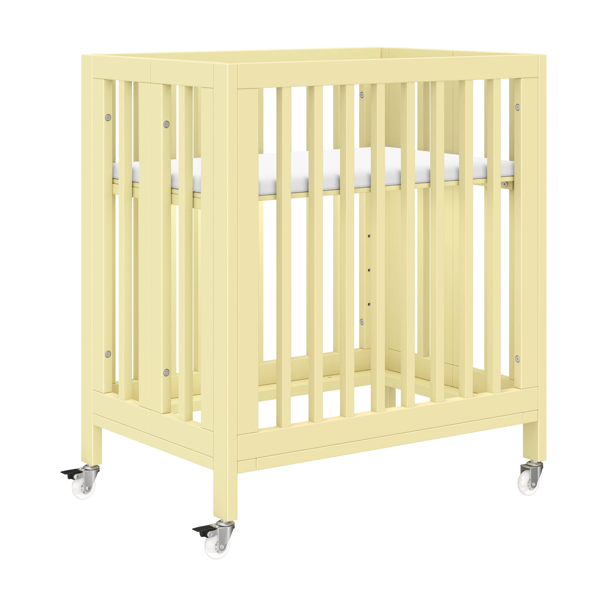M30880PY,Rolli 9-in-1 Convertible All-Stages?? Crib w/ Bassinet & Toddler Bed Kits in Pale Yellow