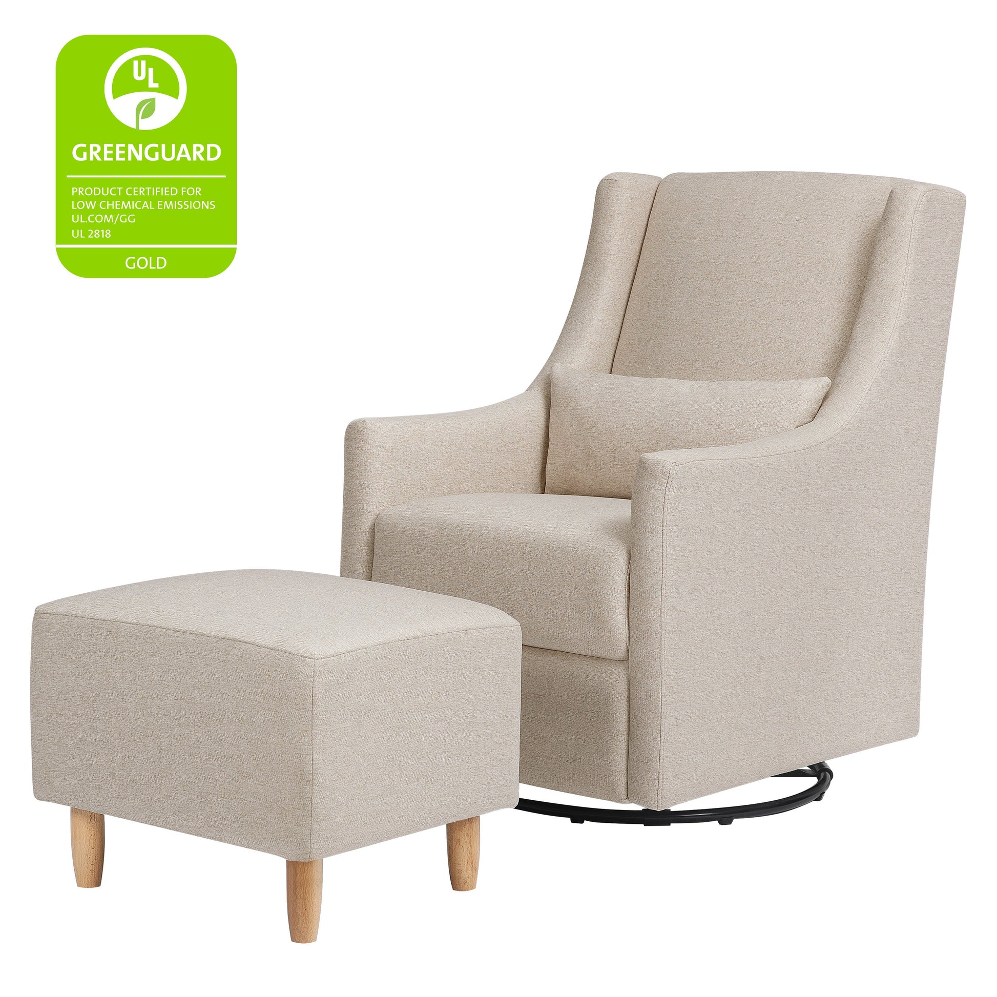 M11287PBEW,Toco Swivel Glider and Ottoman in Performance Beach Eco-Weave