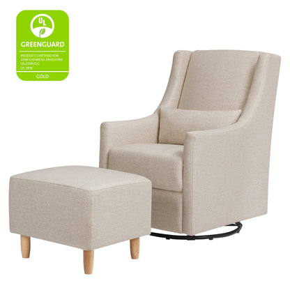 M11287PBEW,Toco Swivel Glider and Ottoman in Performance Beach Eco-Weave