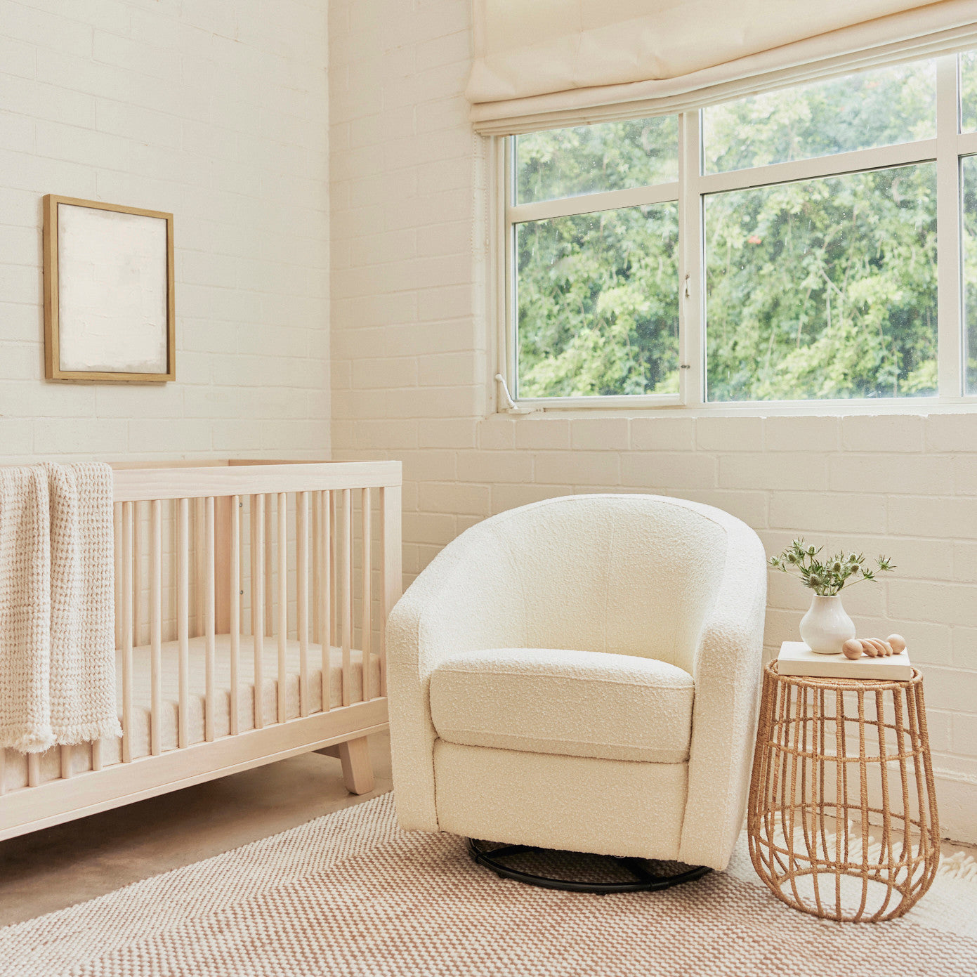 M5887WB,Madison Swivel Glider in Ivory Boucle