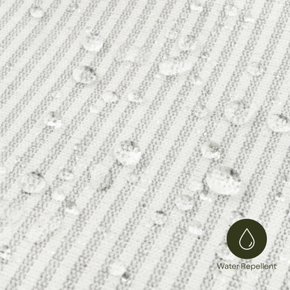 M21785FCS,Crawford Gliding Ottoman in Fog Chatham Stripe Performance Eco-Weave