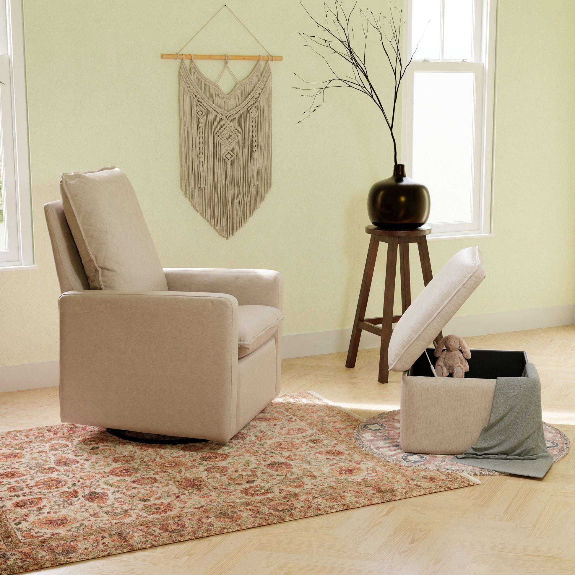 M20985PBEW,Cali Storage Ottoman in Performance Beach Eco-Weave