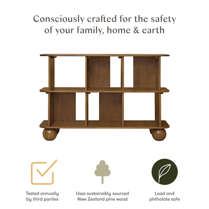 M31811NL,Crosby Open Bookcase in Natural Walnut