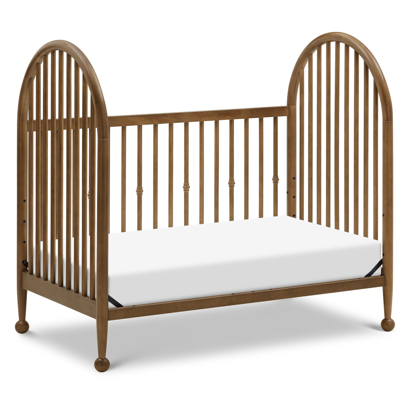 M31401NL,Alouette 3-in-1 Convertible Spindle Crib in Natural Walnut