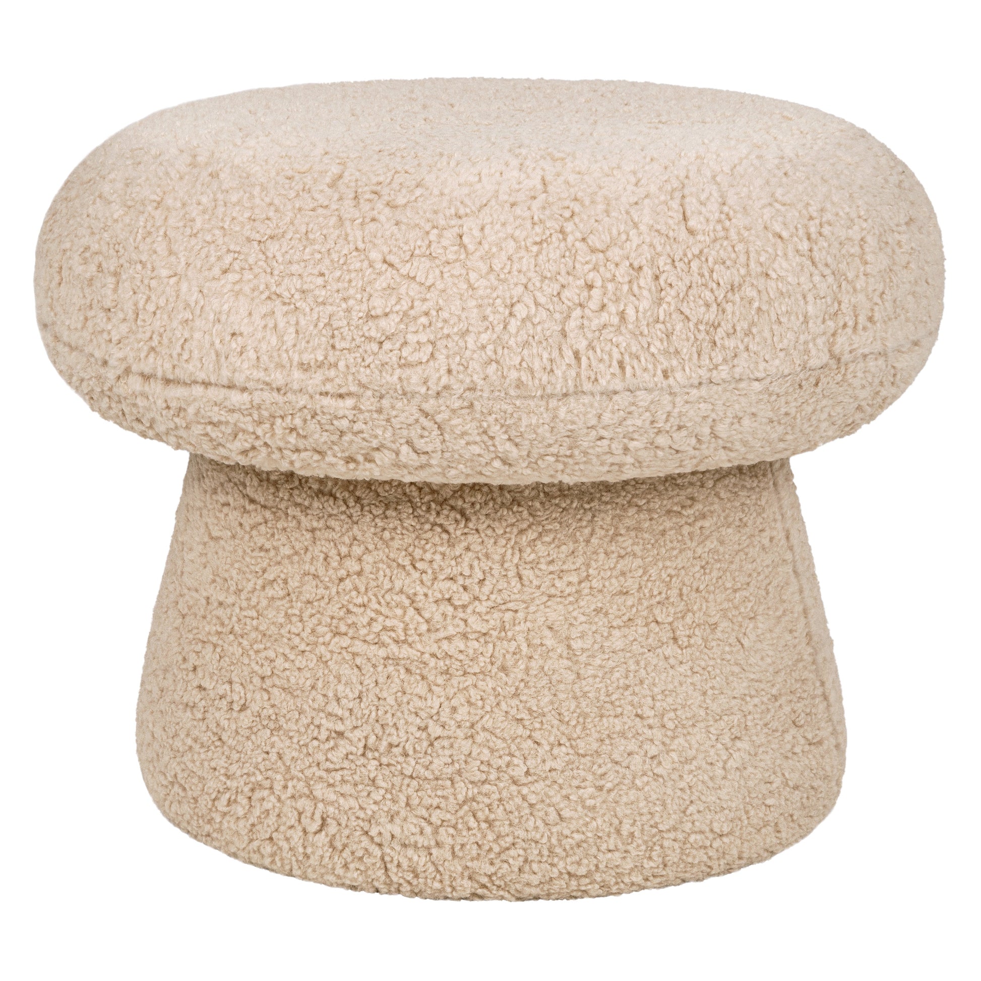 M31685CSG,Mushroom Pouf in Chai Shearling