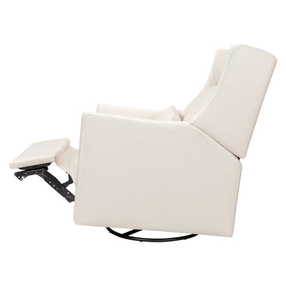 M11286PCMEW,Kiwi Plus Power Glider Recliner w/ Power Headrest in Performance Cream Eco-Weave
