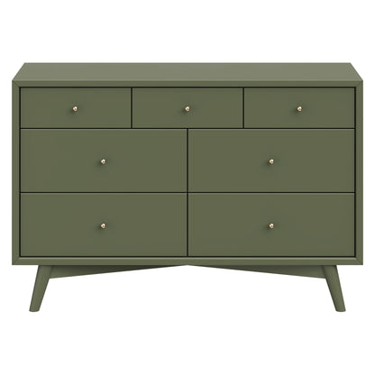 M15916OL,Palma 7-Drawer Double Dresser  Assembled in Olive