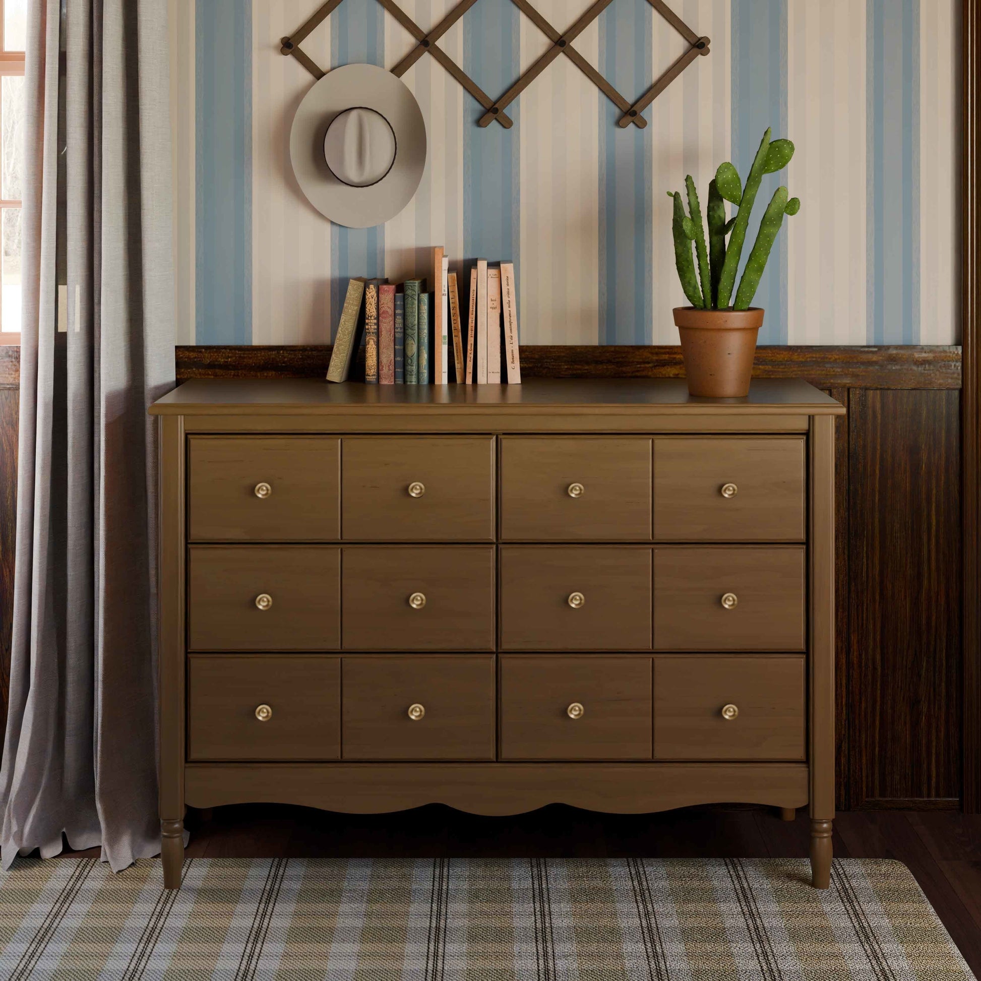 M7116NL,Liberty 6-Drawer Assembled Dresser in Natural Walnut