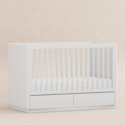 M21601W,Bento 3-in-1 Convertible Storage Crib w/Toddler Bed Conversion Kit in White