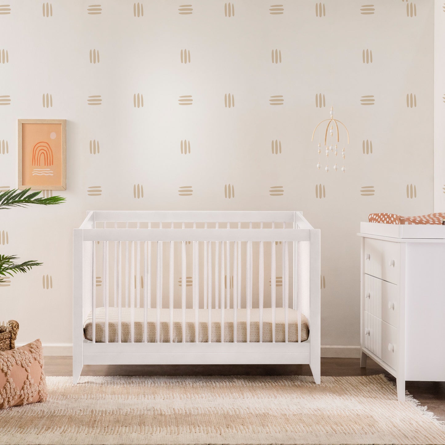 M10301W,Sprout 4-in-1 Convertible Crib w/Toddler Bed Conversion Kit in White Finish