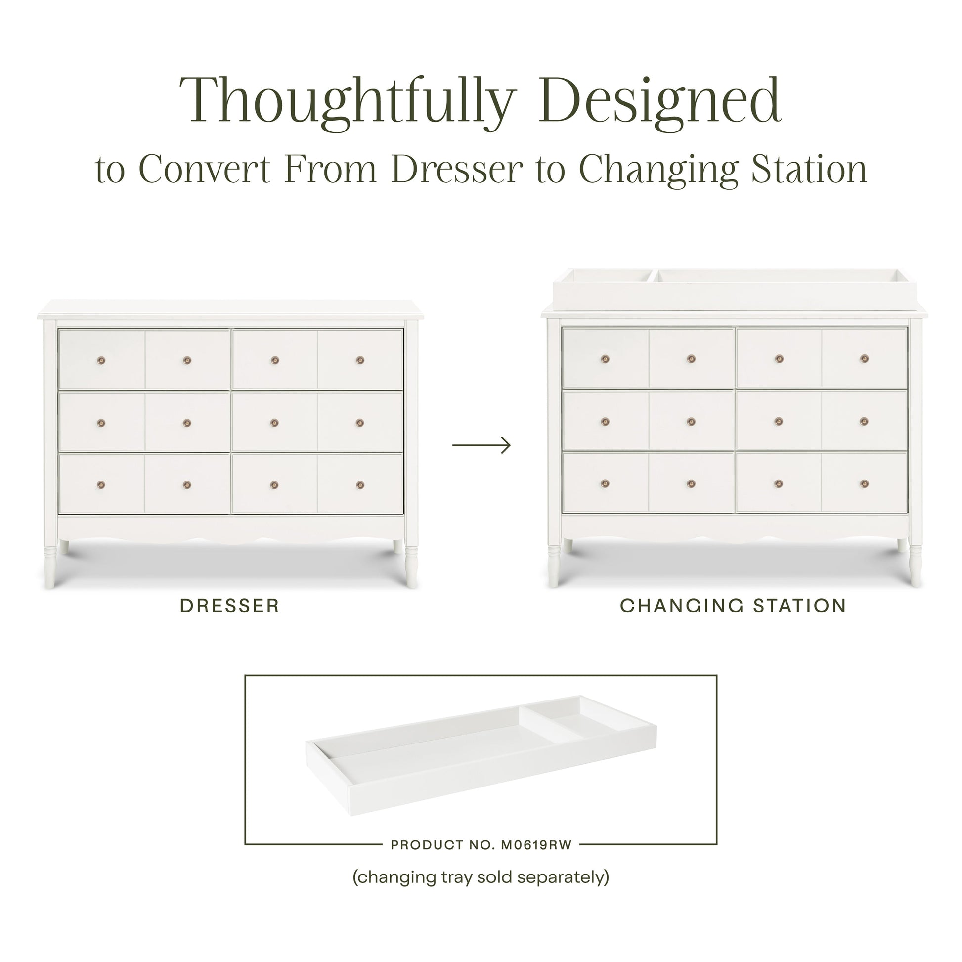 M7116RW,Liberty 6-Drawer Assembled Dresser in Warm White