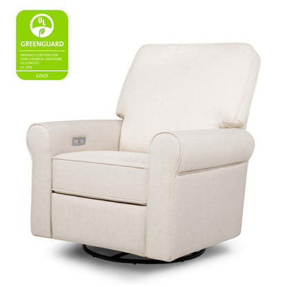B17787PNET,Monroe Pillowback Power Recliner in Performance Natural Eco-Twill