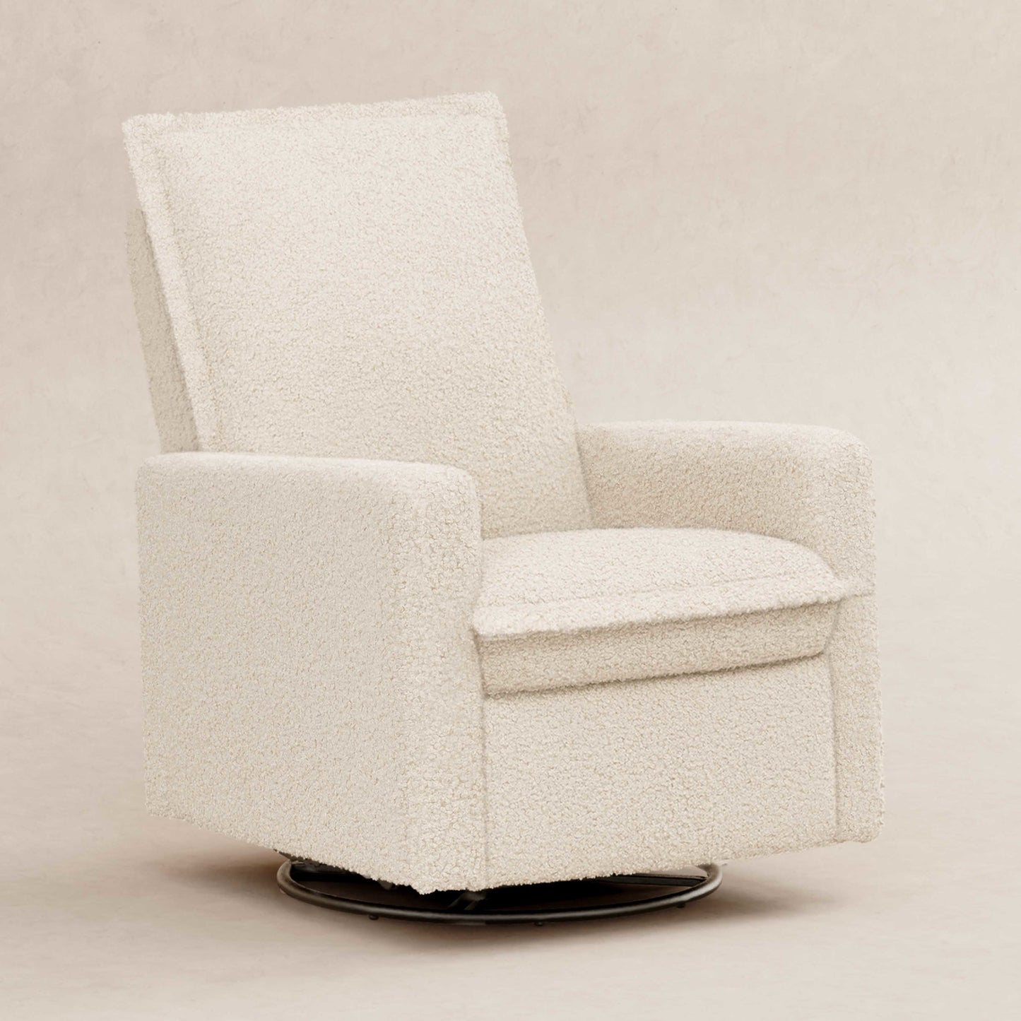 M20977AT,Cali Flange Gliding Swivel Recliner in Almond Teddy Loop