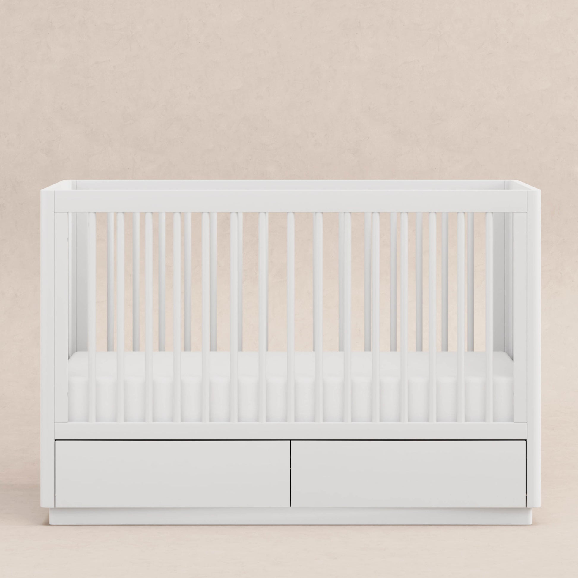 M21601W,Bento 3-in-1 Convertible Storage Crib w/Toddler Bed Conversion Kit in White